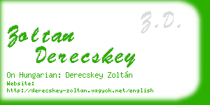 zoltan derecskey business card